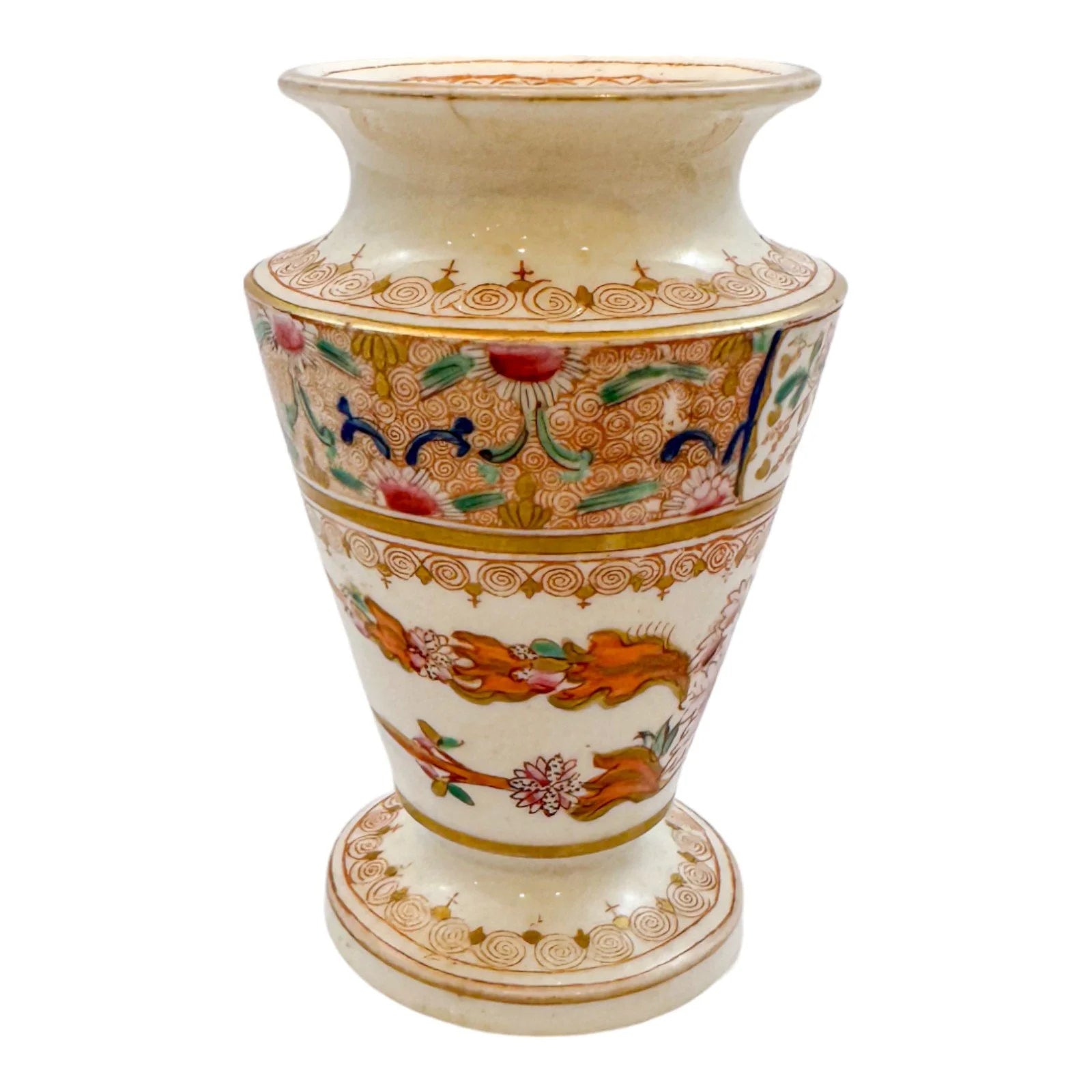 George III Spode porcelain Imari urn-shaped spill vase