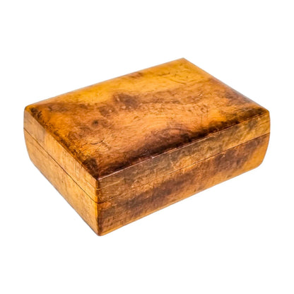 Art Deco walnut table cigarette holder / card box / vide poche