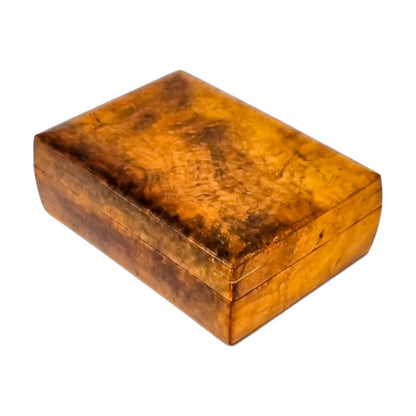 Art Deco walnut table cigarette holder / card box / vide poche