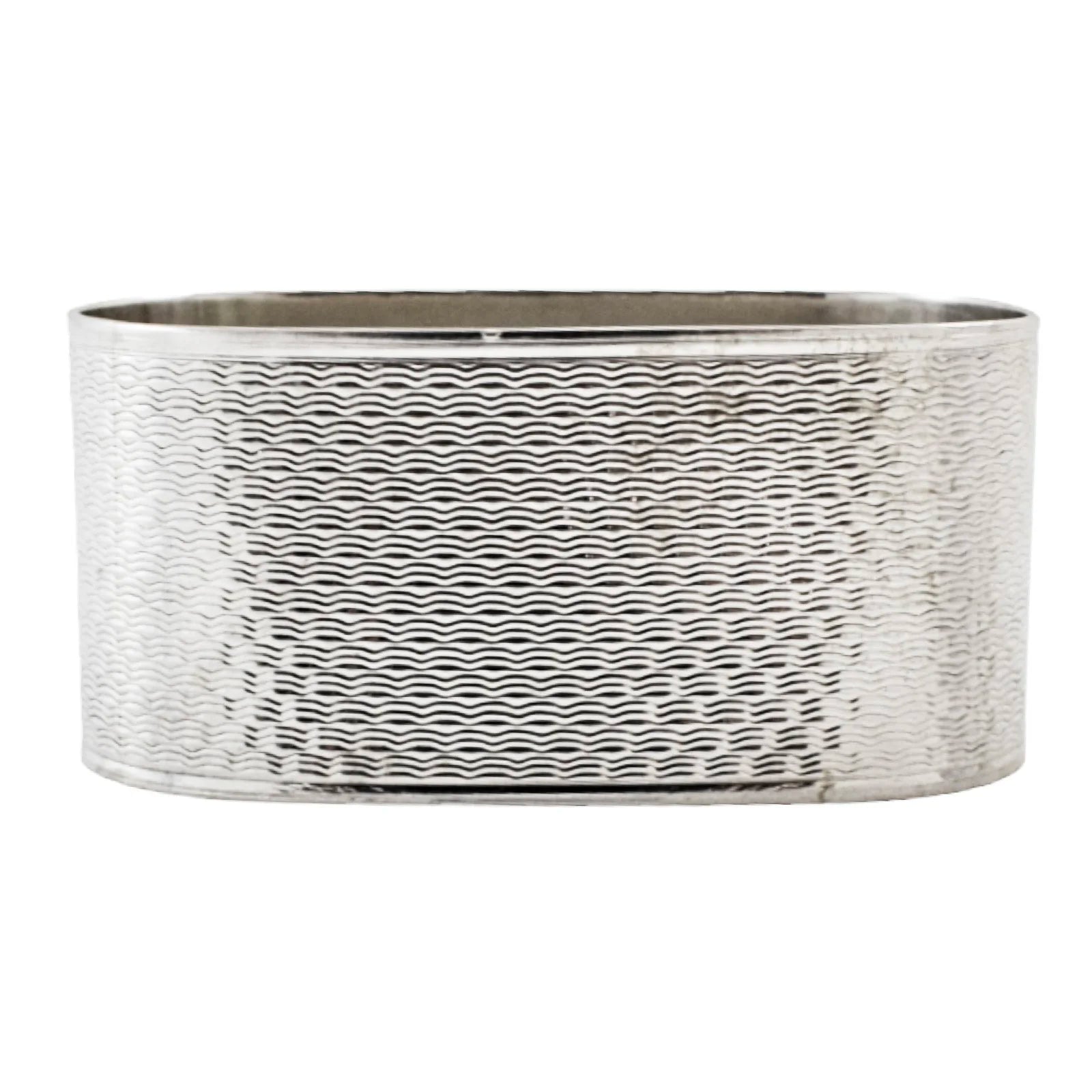 Vintage sterling silver Christening cup and engine-turned napkin ring set "Fiona"