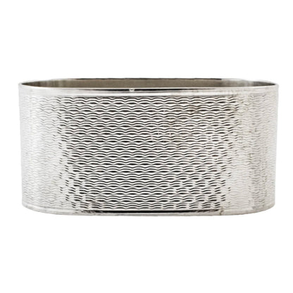 Vintage sterling silver Christening cup and engine-turned napkin ring set "Fiona"