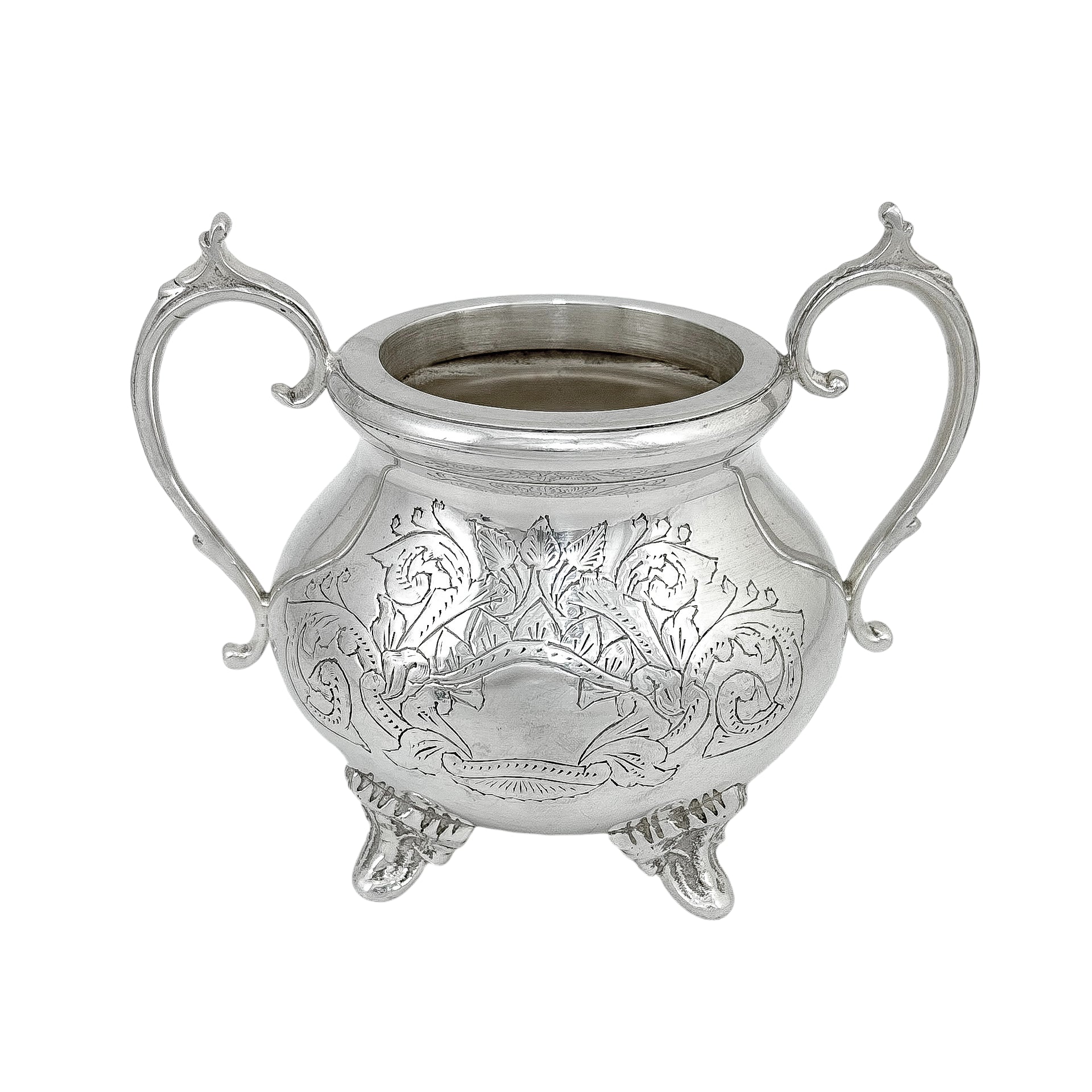Victorian silver plated large four-piece tea and coffee set with bird finials to lids