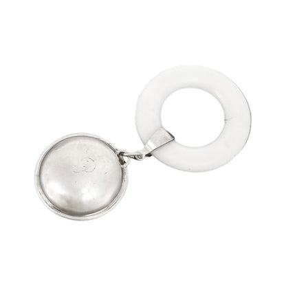 1910's USA Lunt sterling silver baby rattle teething ring