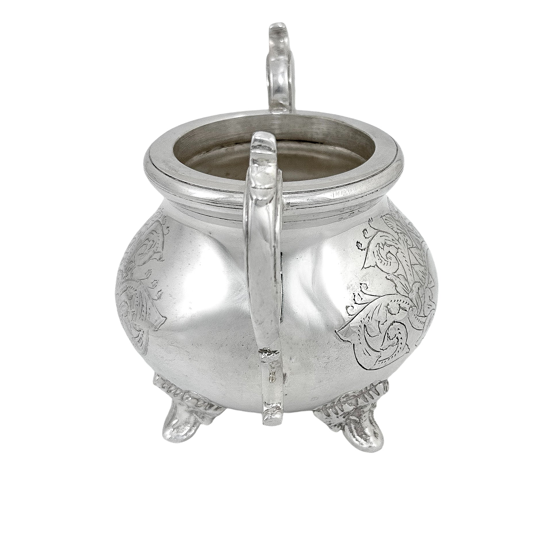 Victorian silver plated large four-piece tea and coffee set with bird finials to lids