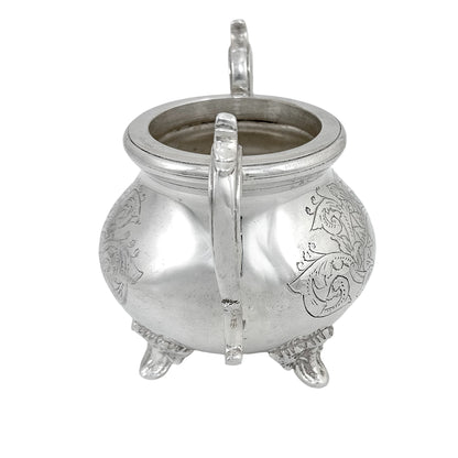 Victorian silver plated large four-piece tea and coffee set with bird finials to lids