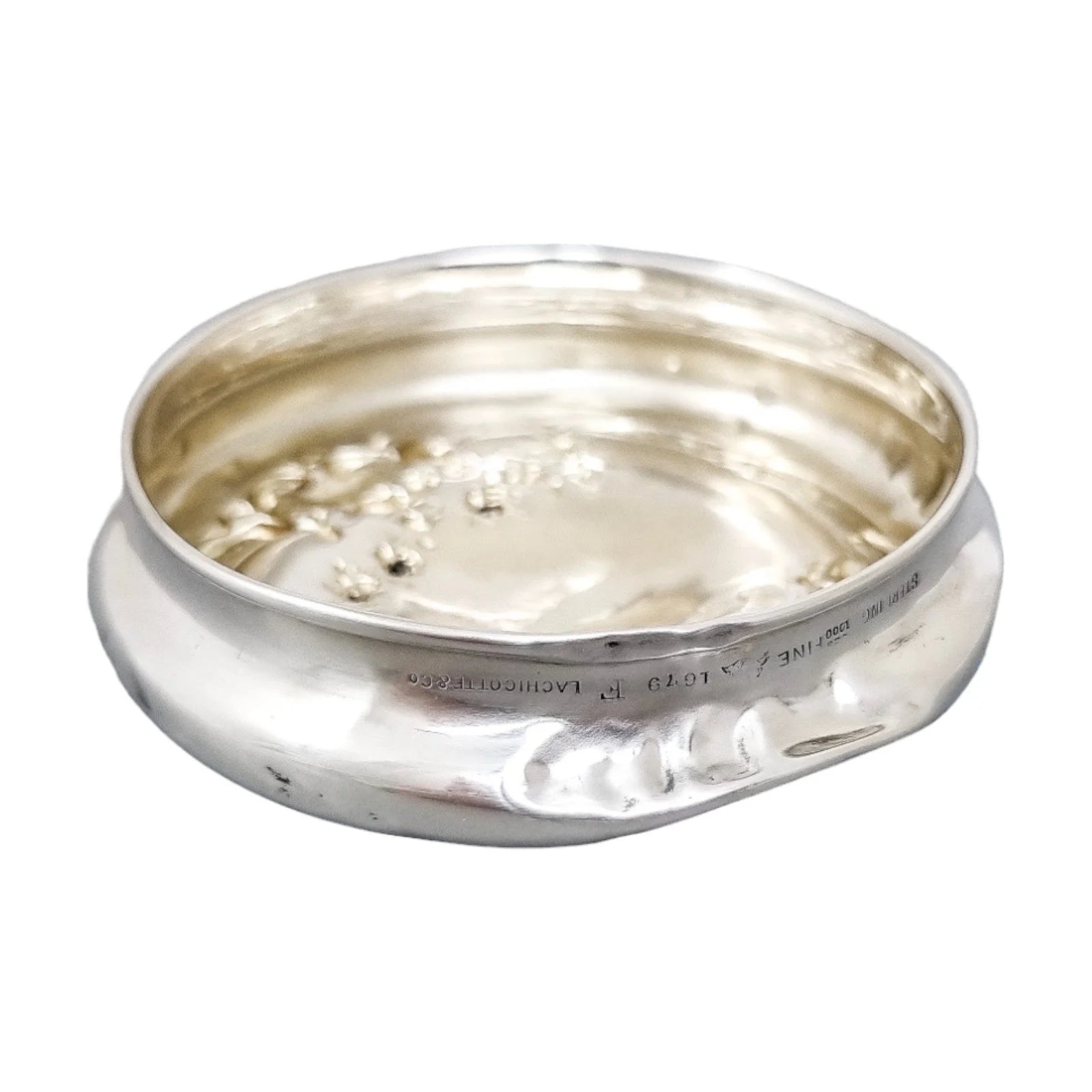 Art Nouveau Mauser silver crystal dressing table jar / vanity pot / toilet box