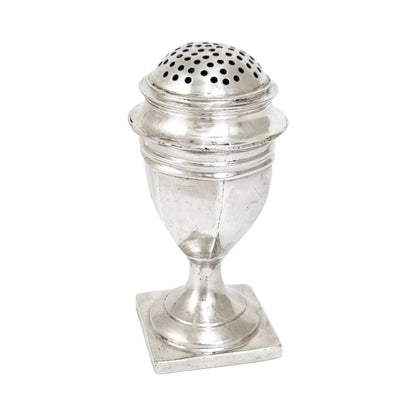 George III Thomas Johnson sterling silver sugar spice caster / muffineer, 1807