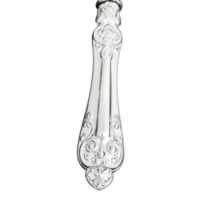 Cased Victorian sterling silver fish serving set with putto, lilies and dolphins, 1858