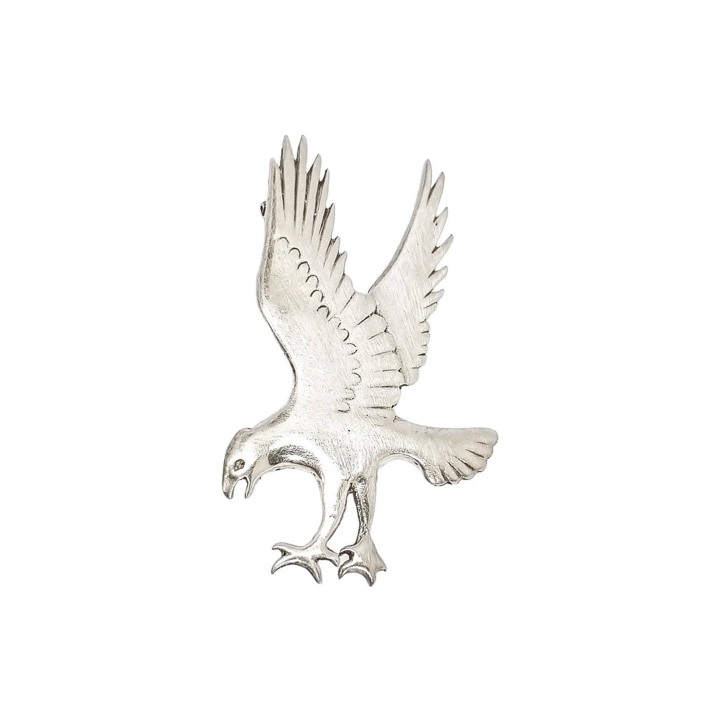 Vintage Ola M Gorie sterling silver osprey eagle brooch