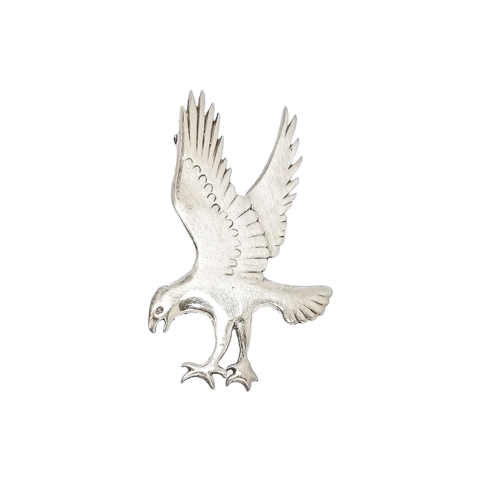Vintage Ola M Gorie sterling silver osprey eagle brooch