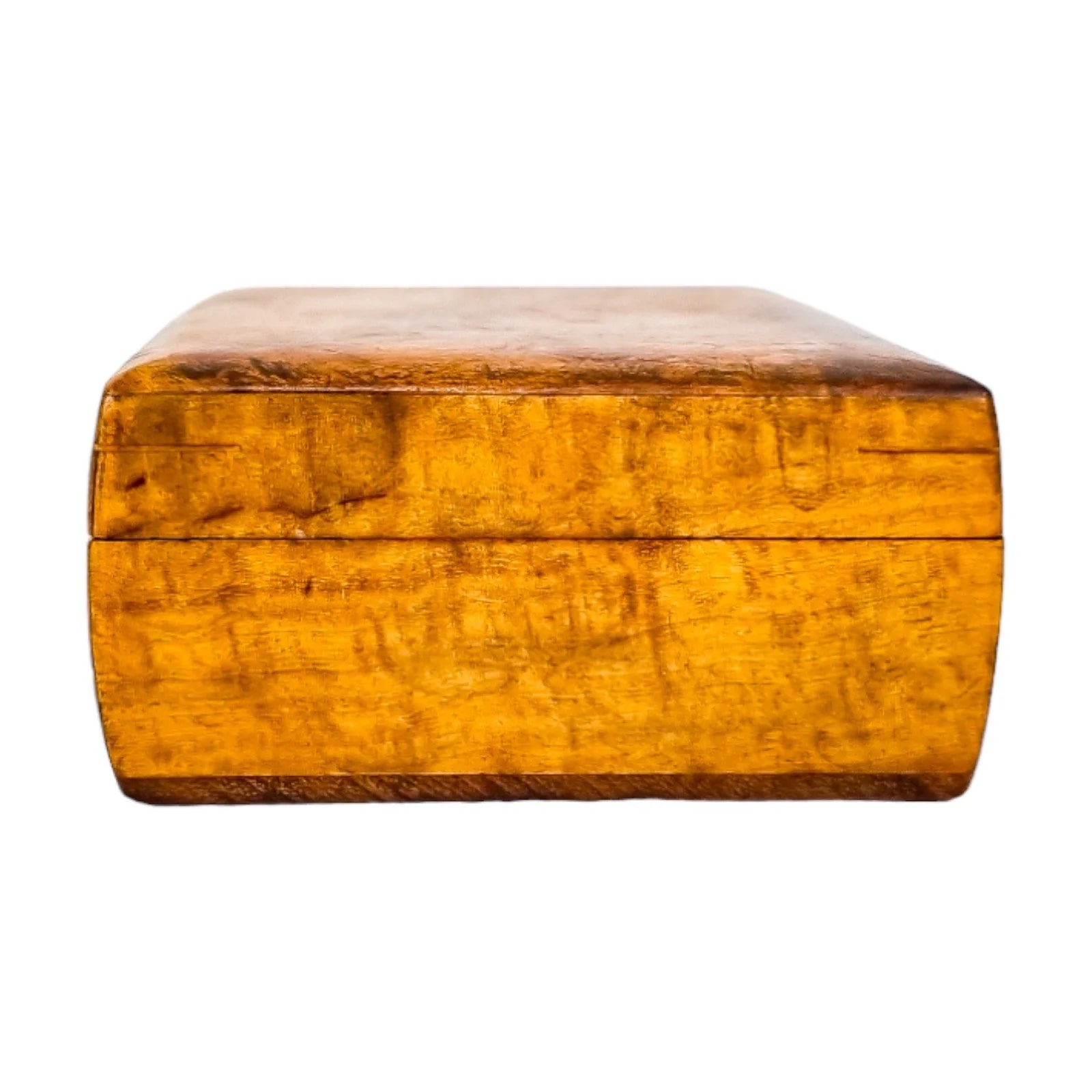 Art Deco walnut table cigarette holder / card box / vide poche