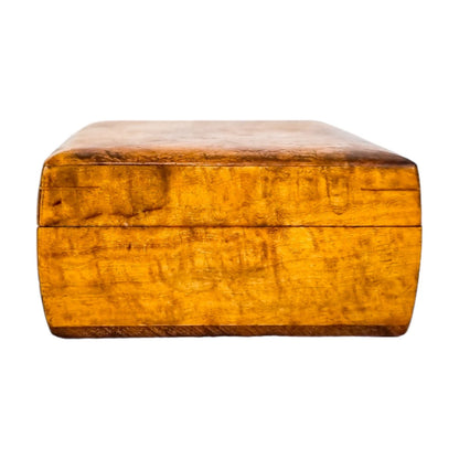 Art Deco walnut table cigarette holder / card box / vide poche