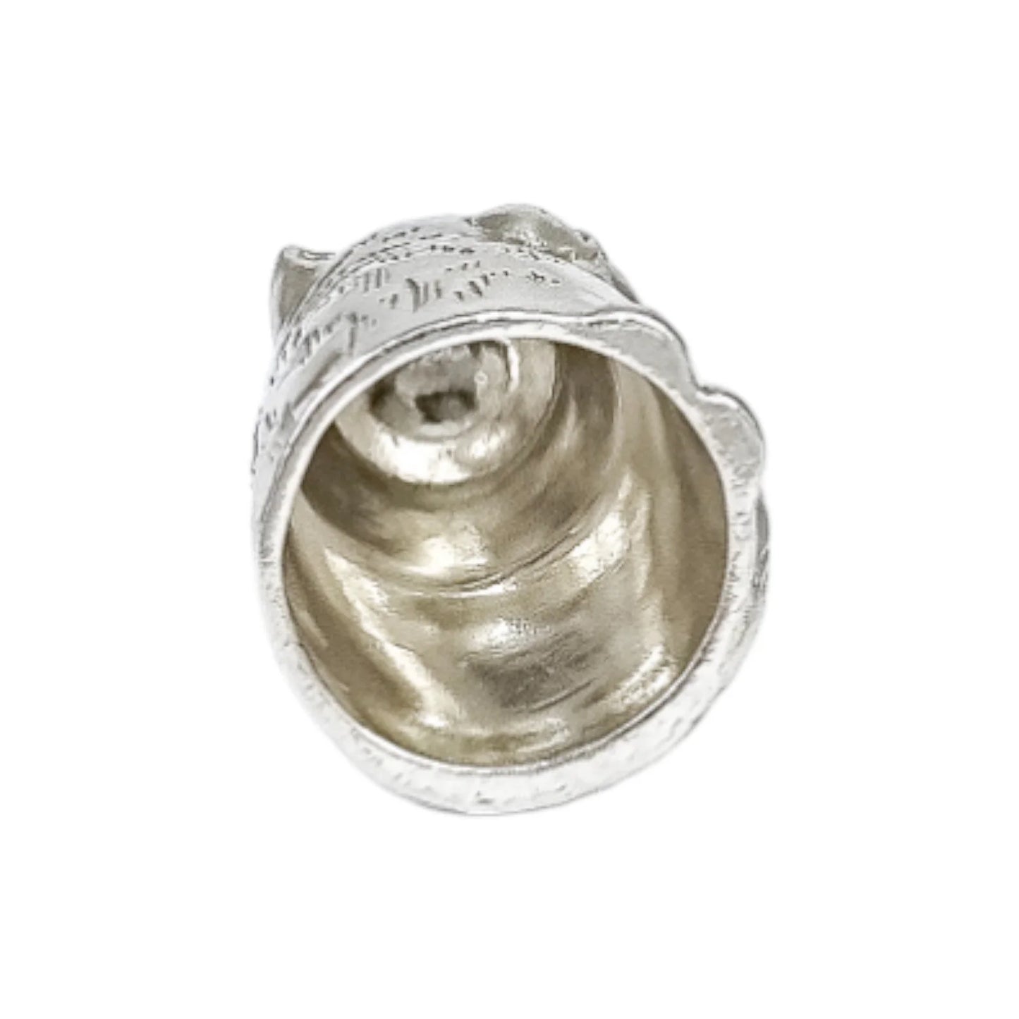 Vintage Clive & Clarissa Cooke sterling silver large novelty cat thimble
