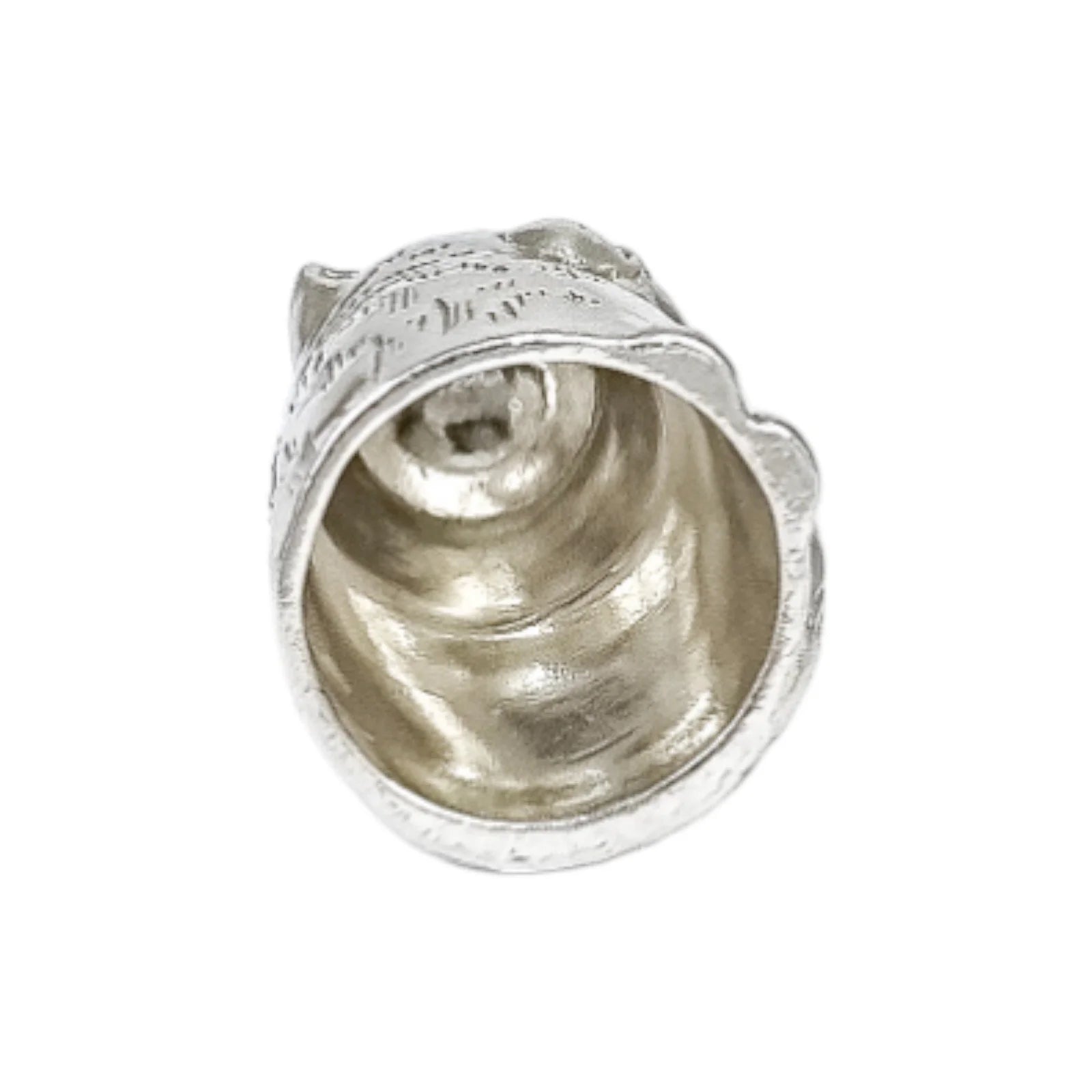 Vintage Clive & Clarissa Cooke sterling silver large novelty cat thimble