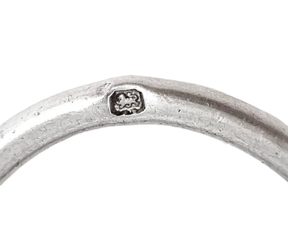 George V sterling silver coin purse evening bag finger ring chain, vacant cartouche