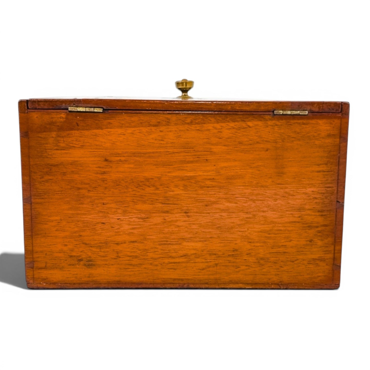 Art Nouveau fruitwood jewellery casket, leather panels