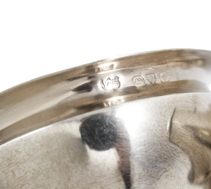 Edwardian Chester sterling silver egg cup and salt shaker