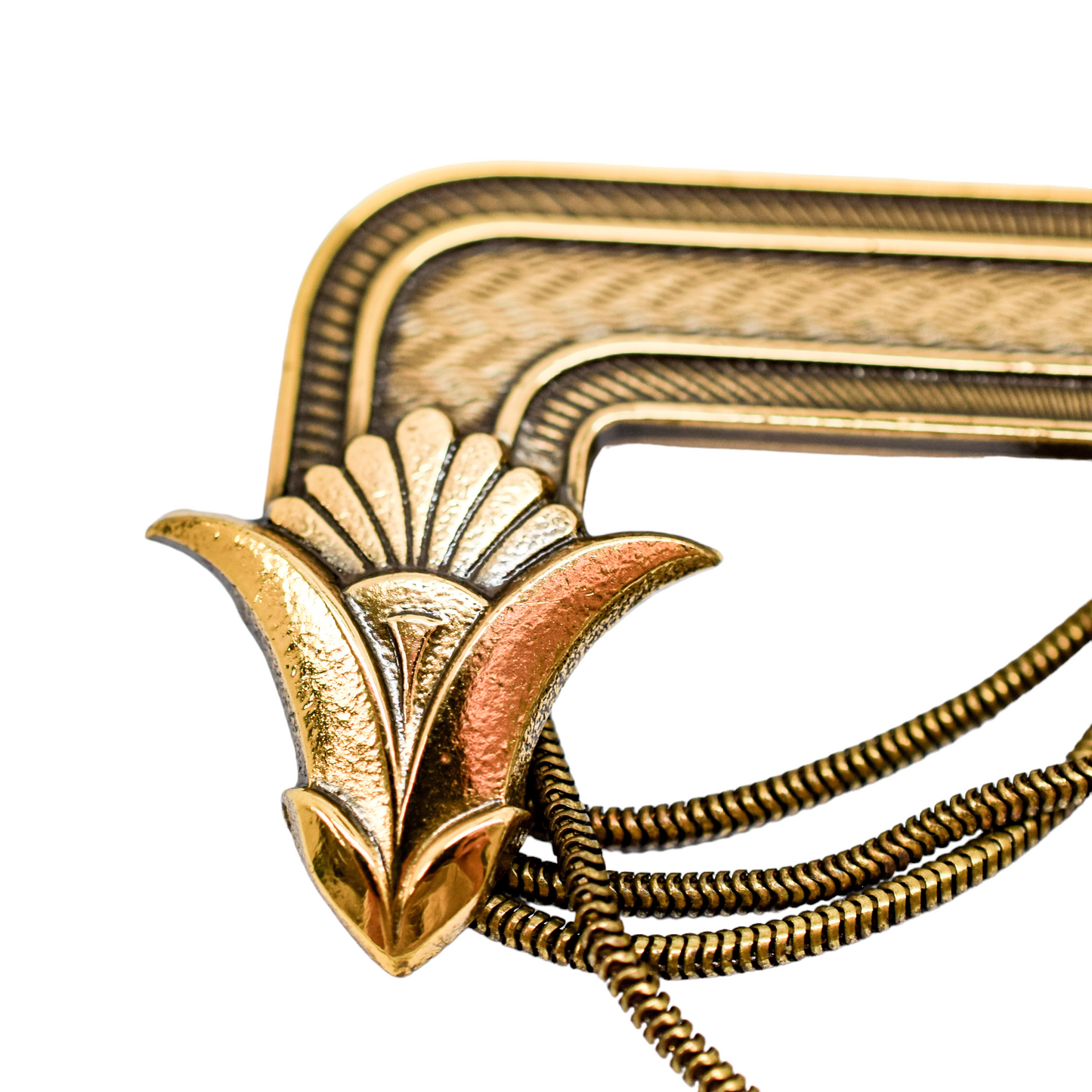 Vintage Ermani Bulatti goldtone Art Nouveau fairy dangling statement brooch