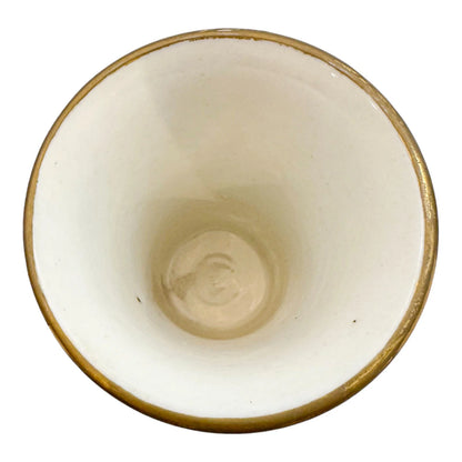 Georgian Spode porcelain miniature spill vase with gold swirl motif