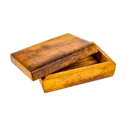 Art Deco walnut table cigarette holder / card box / vide poche