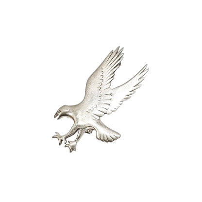 Vintage Ola M Gorie sterling silver osprey eagle brooch