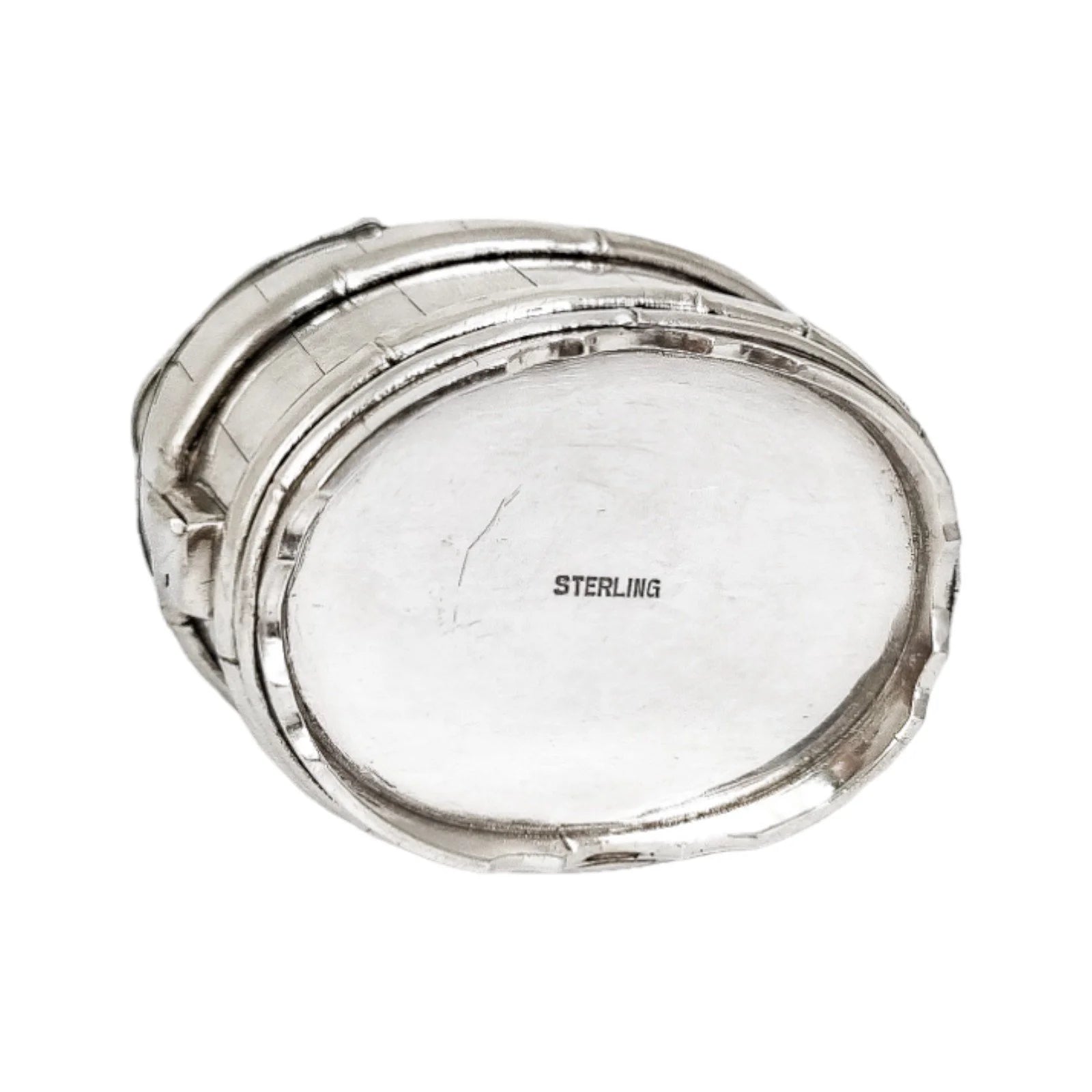 Japanese sterling silver novelty salt and pepper set in form of bucket / barrel