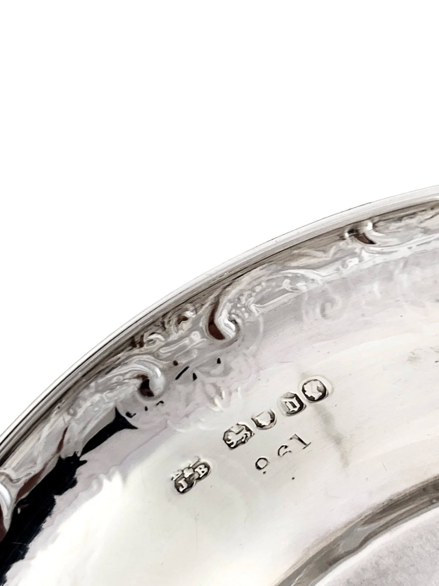 Early Victorian sterling silver large butter dish, Islamic design, coat of arms