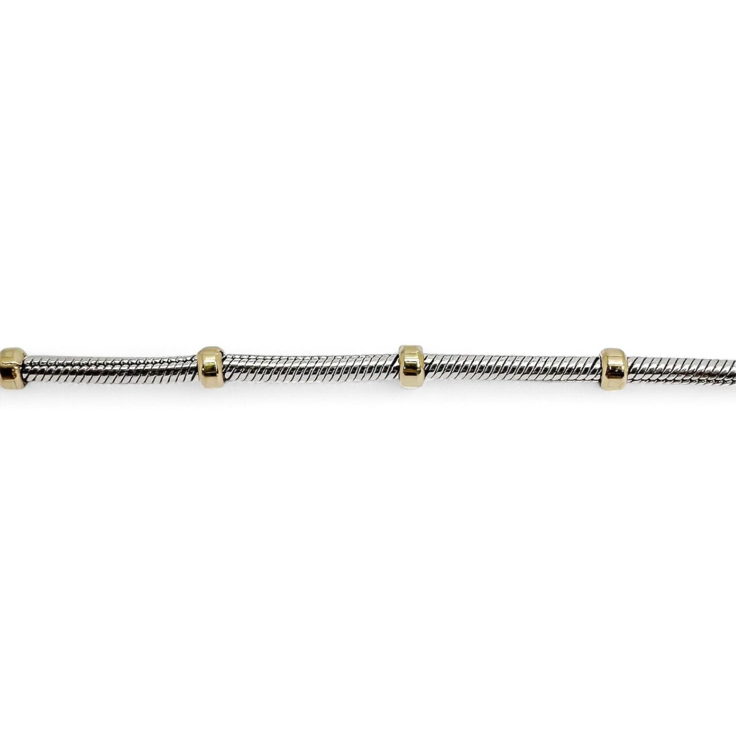 Vintage bicolour 9kt yellow and gold fancy link chain necklace