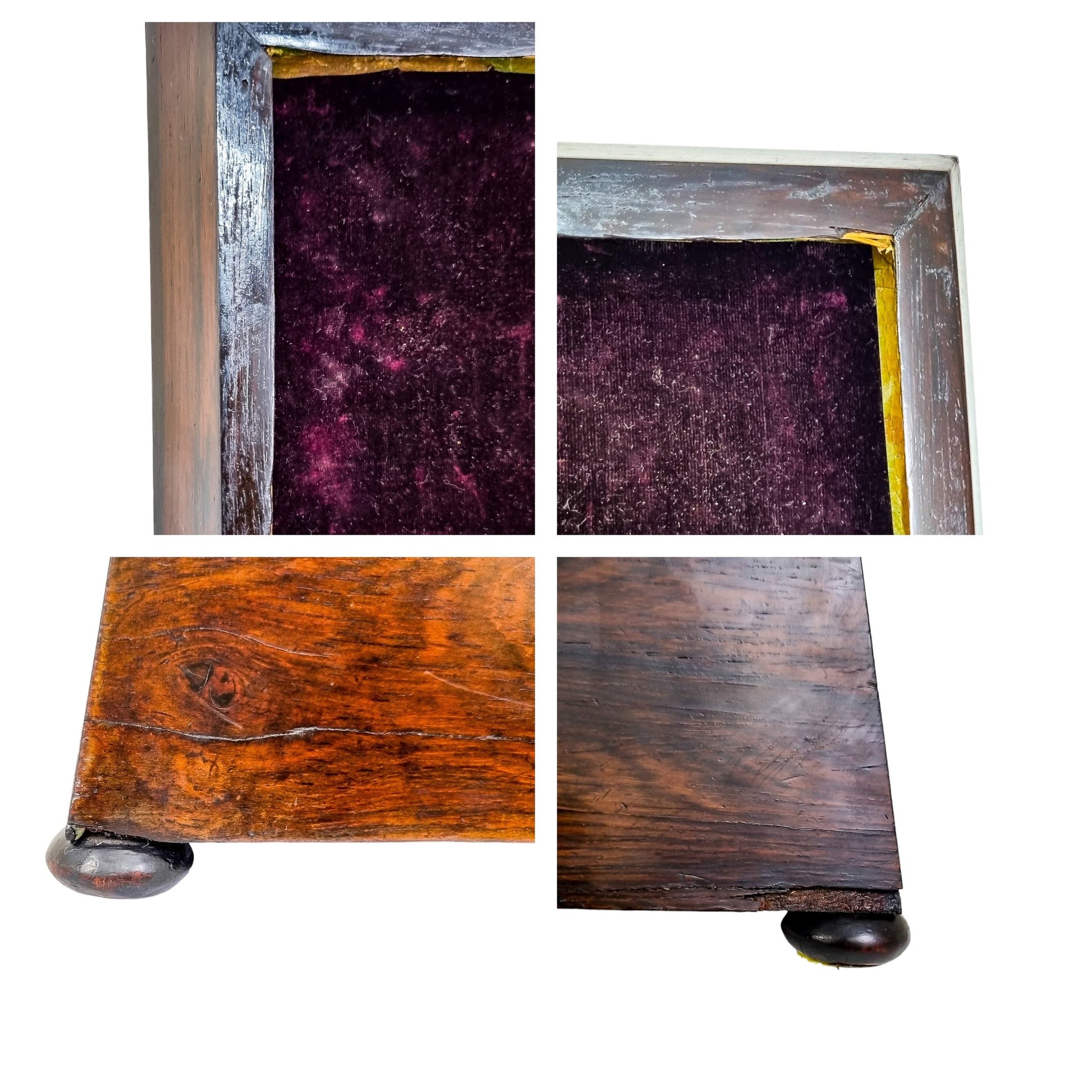 William IV rosewood sarcophagus tea caddy with mixing bowl and interior lids