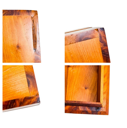 Art Deco burr amboyna table cigarette holder box / vide poche