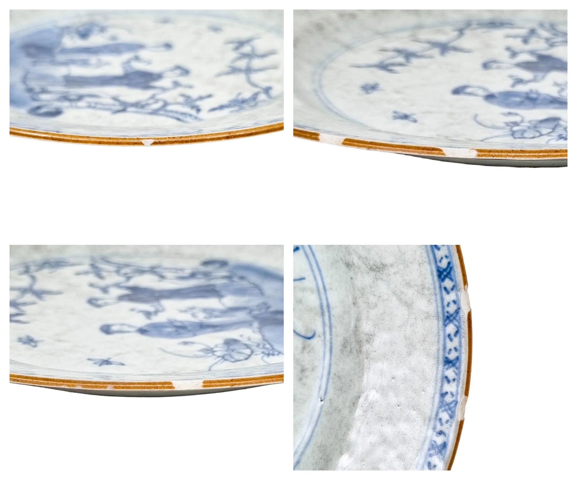 Early 18th century Yongzheng Chinese blue and white porcelain plate of scholars and boy