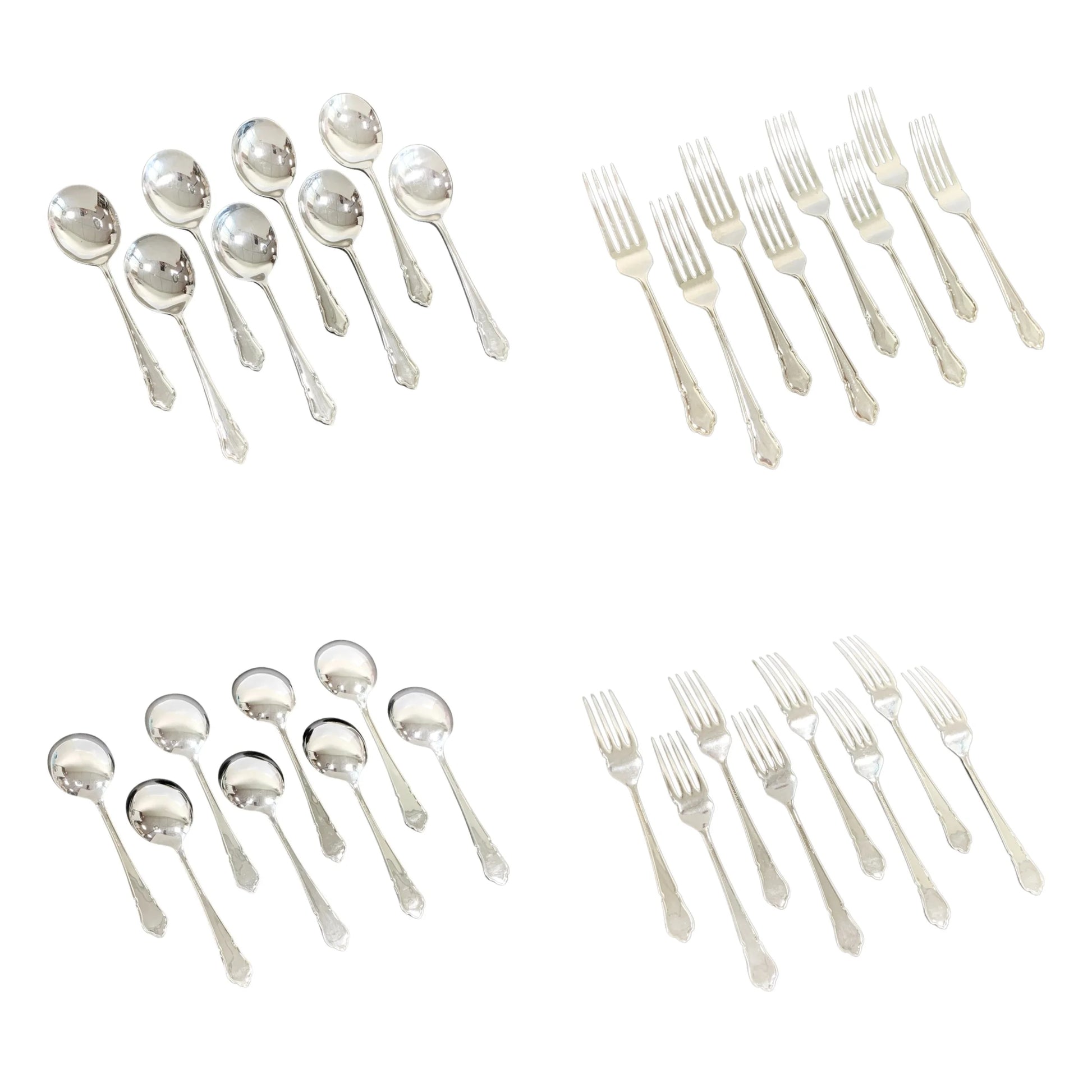 1940's George Butler cased Dubarry 77 piece 8 person cutlery canteen with fish flatware and turkey carving set