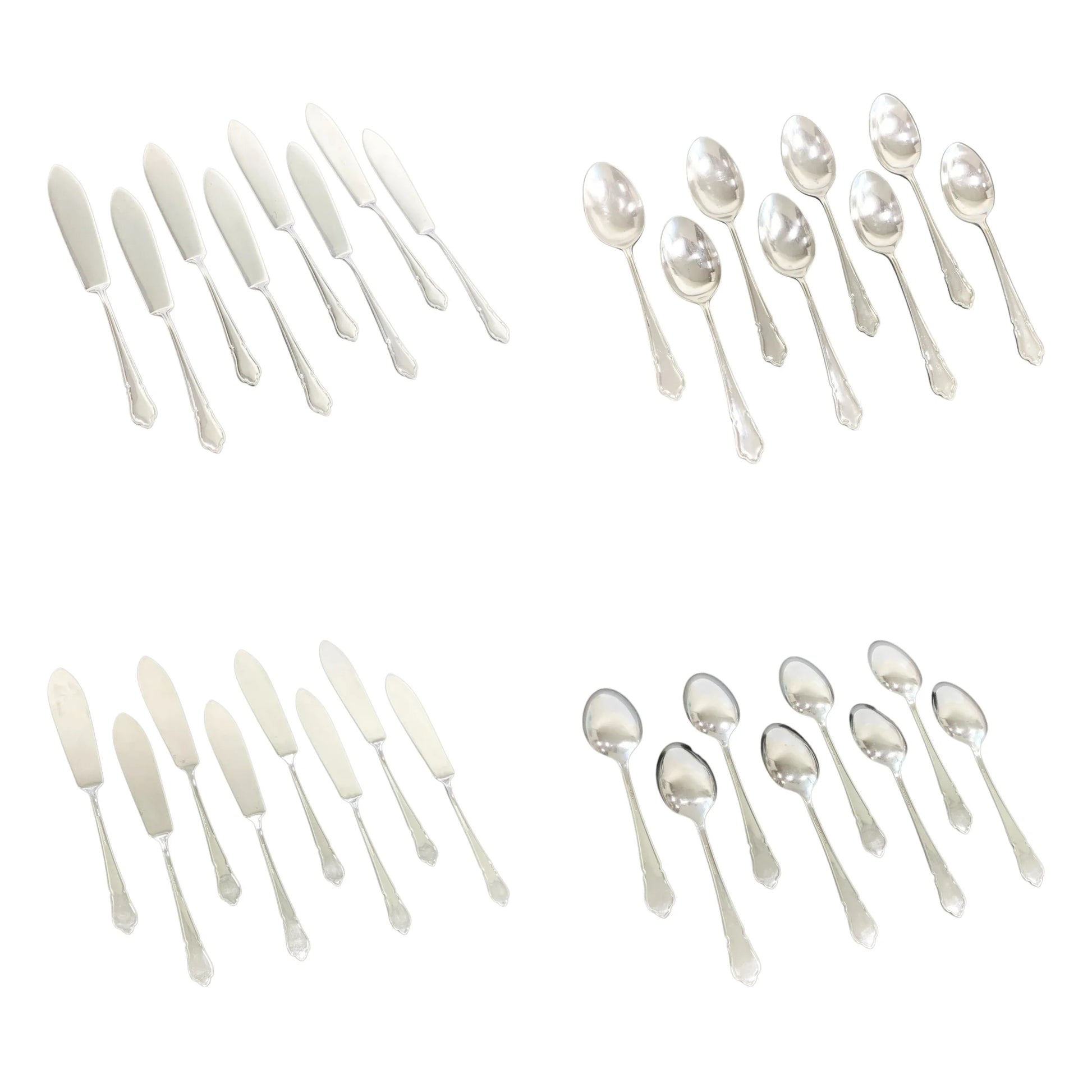 1940's George Butler cased Dubarry 77 piece 8 person cutlery canteen with fish flatware and turkey carving set