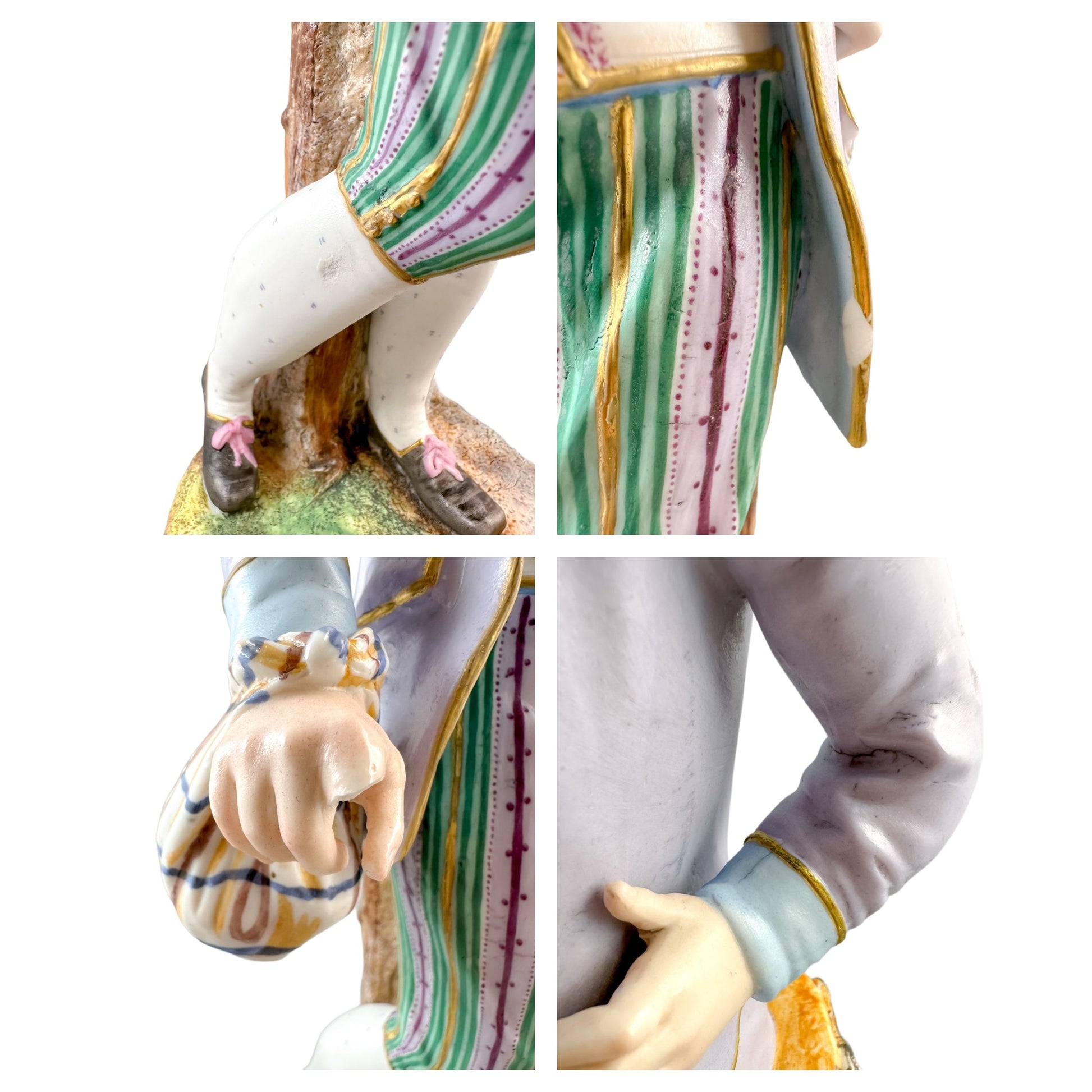 French 1870's Louis Philippe Limoges bisque porcelain figural pair
