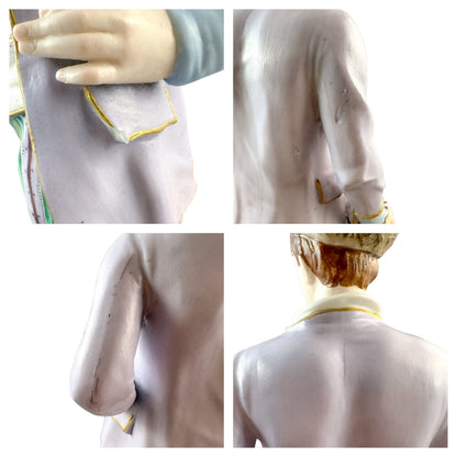 French 1870's Louis Philippe Limoges bisque porcelain figural pair