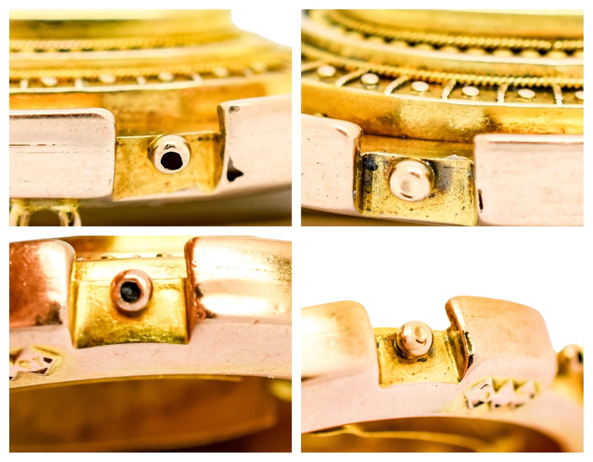 Victorian Etruscan Revival 15ct gold locket brooch, 0.6ct Old-cut diamonds, 13.22g