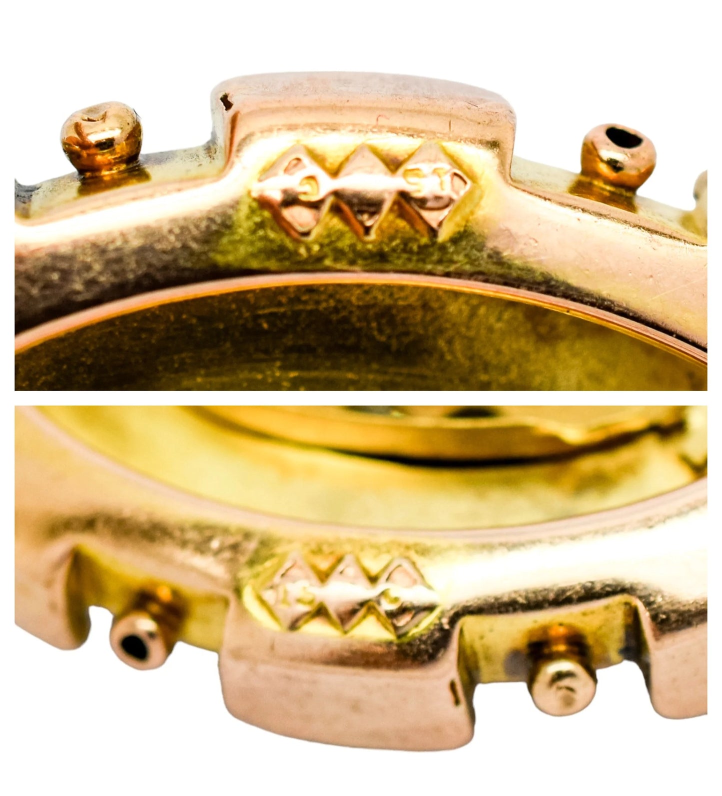Victorian Etruscan Revival 15ct gold locket brooch, 0.6ct Old-cut diamonds, 13.22g