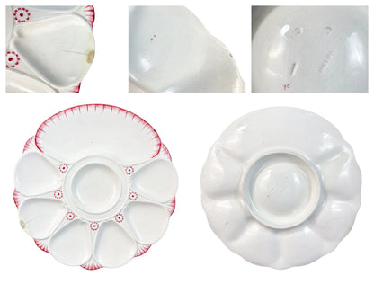Mid-Victorian set of English Minton porcelain white and pink oyster plates