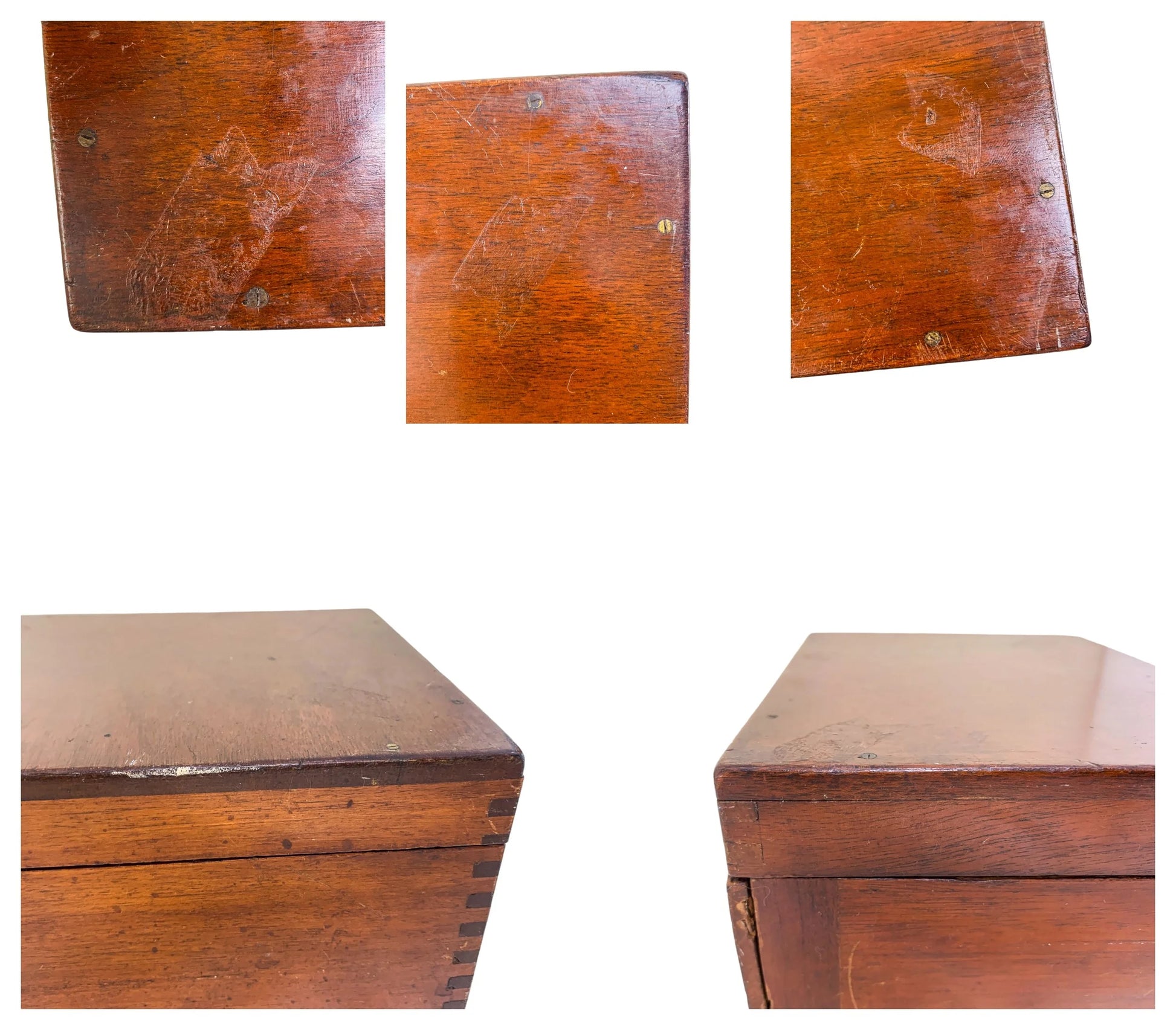Late Victorian mahogany apothecary box / medicine chest with bottles