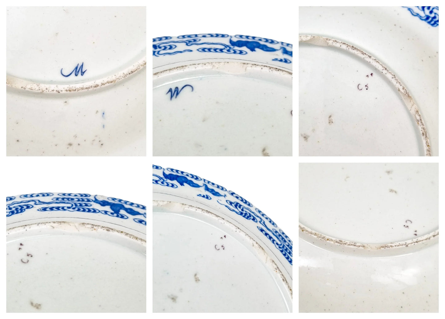 George III First Period Worcester Chinoiserie blue and white porcelain dragon bowl