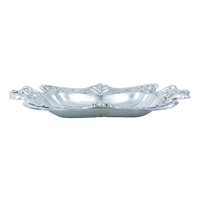 1890’s Art Nouveau oblong trinket dish embossed with foliage and women's faces