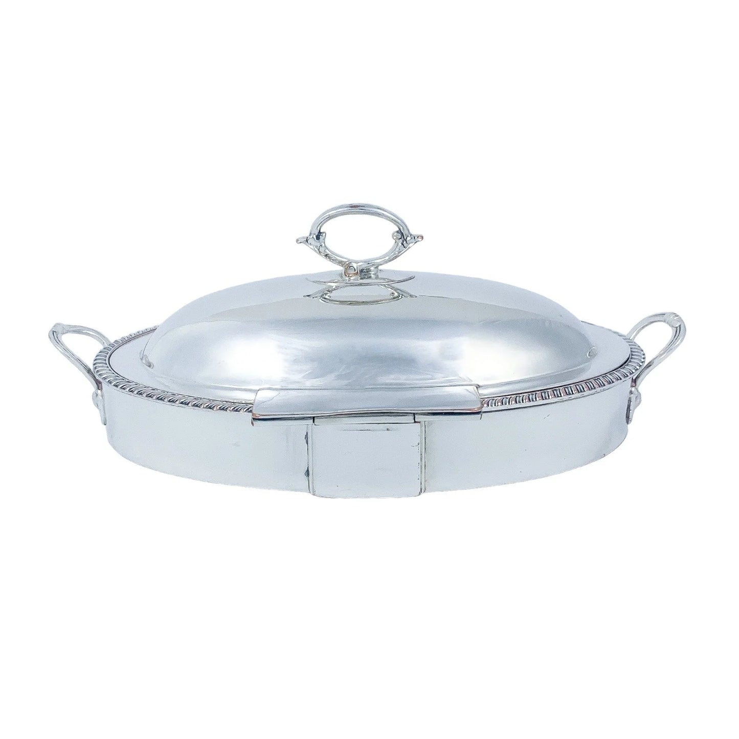 1820's Regency Old Sheffield silver on copper serving entrée chafing warming dish