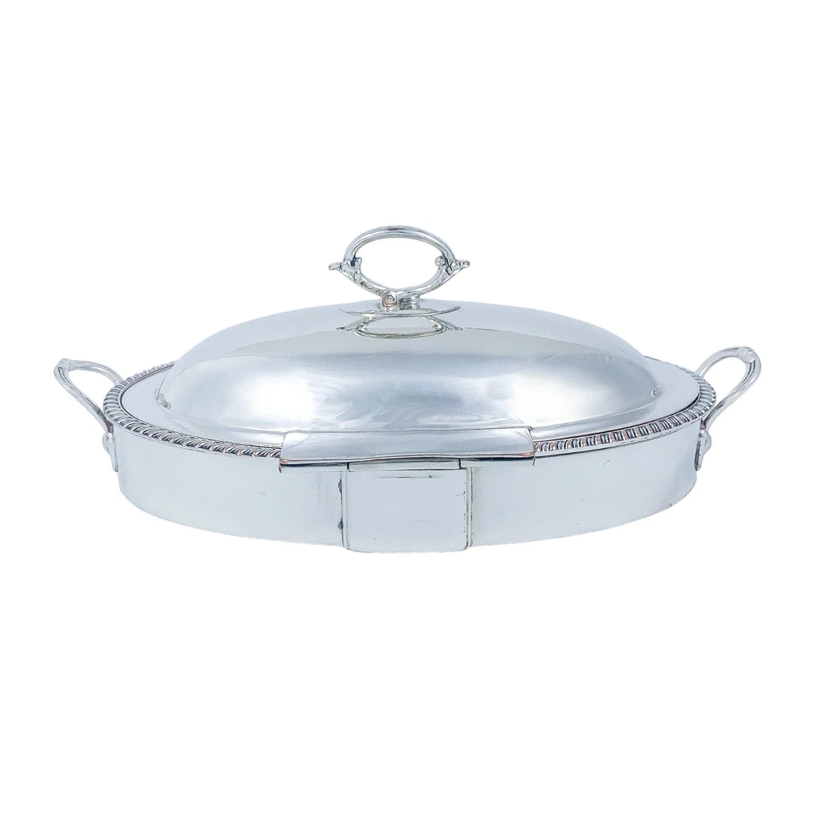 1820's Regency Old Sheffield silver on copper serving entrée chafing warming dish