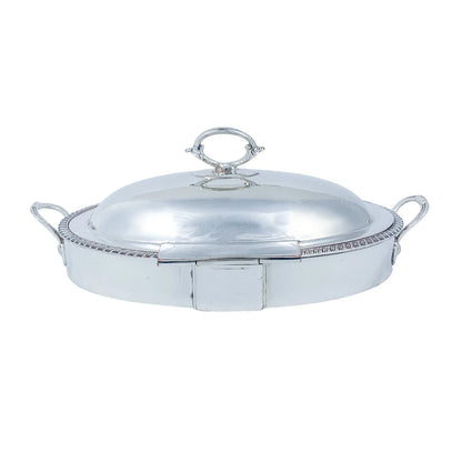 1820's Regency Old Sheffield silver on copper serving entrée chafing warming dish