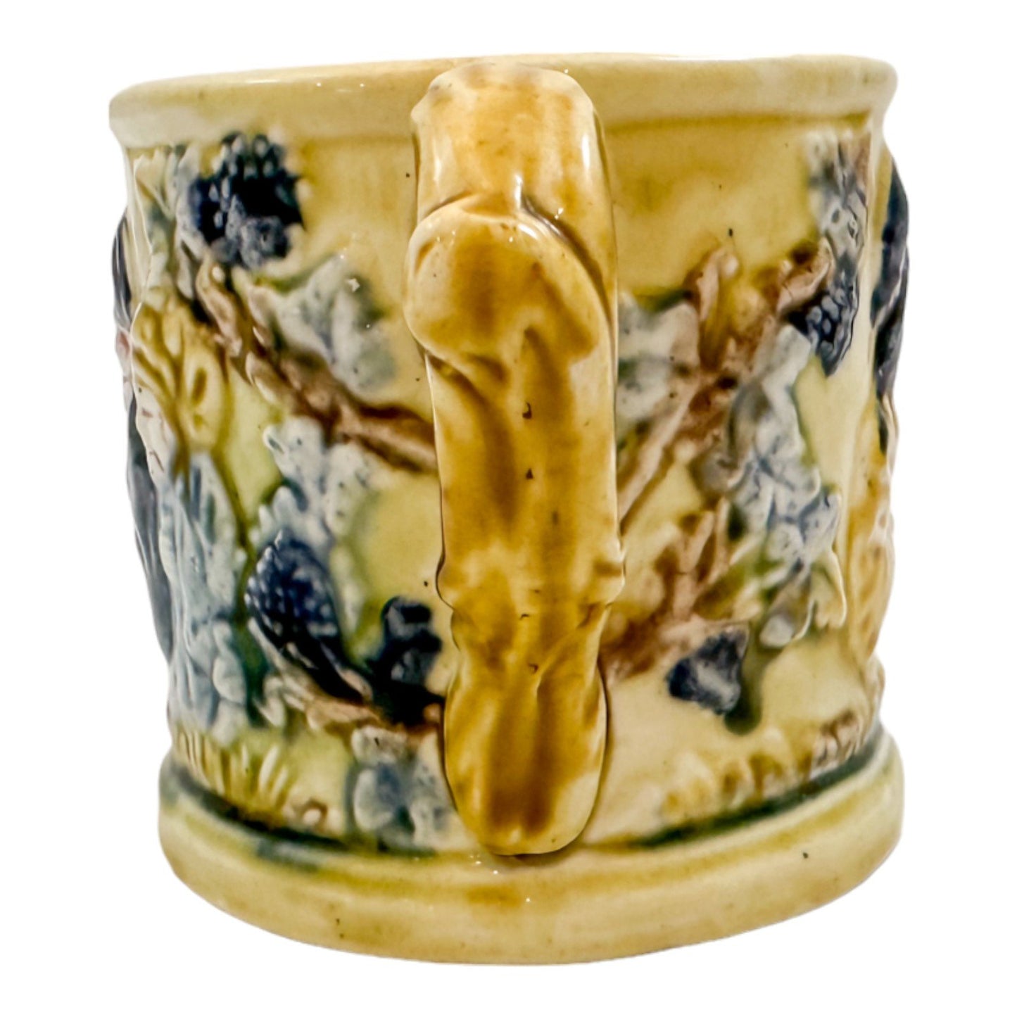 Victorian Sunderland two-handled loving cup, frog mug with "Jolly Topers" design