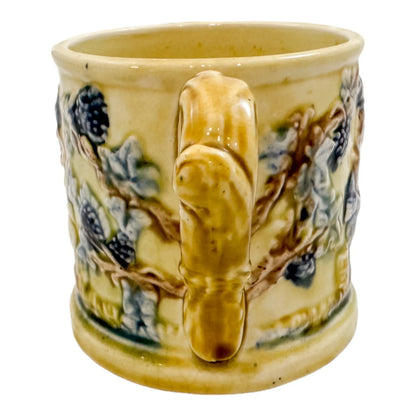 Victorian Sunderland two-handled loving cup, frog mug with "Jolly Topers" design