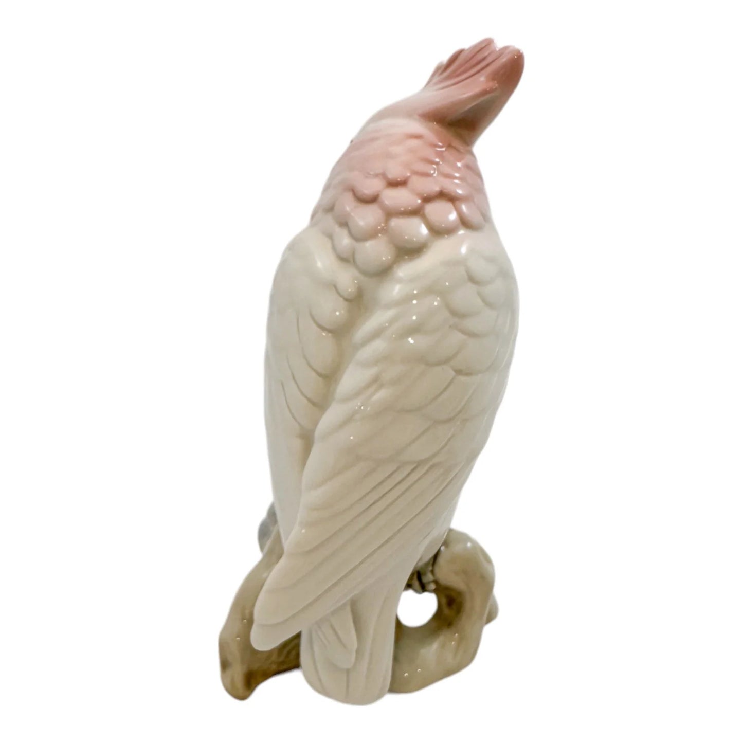 Vintage Royal Dux porcelain figurine of cockatoo parrot on branch