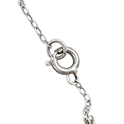 Vintage oval-cut amethyst drop necklace in sterling silver, ideal for Aquarius or Pisces