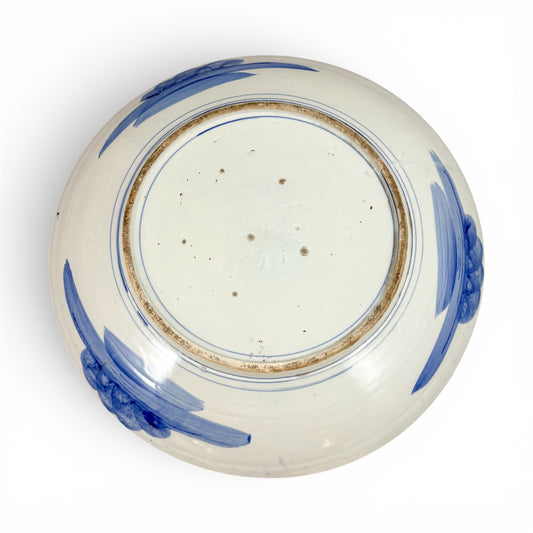 Meiji period Arita blue and white charger with pheasant