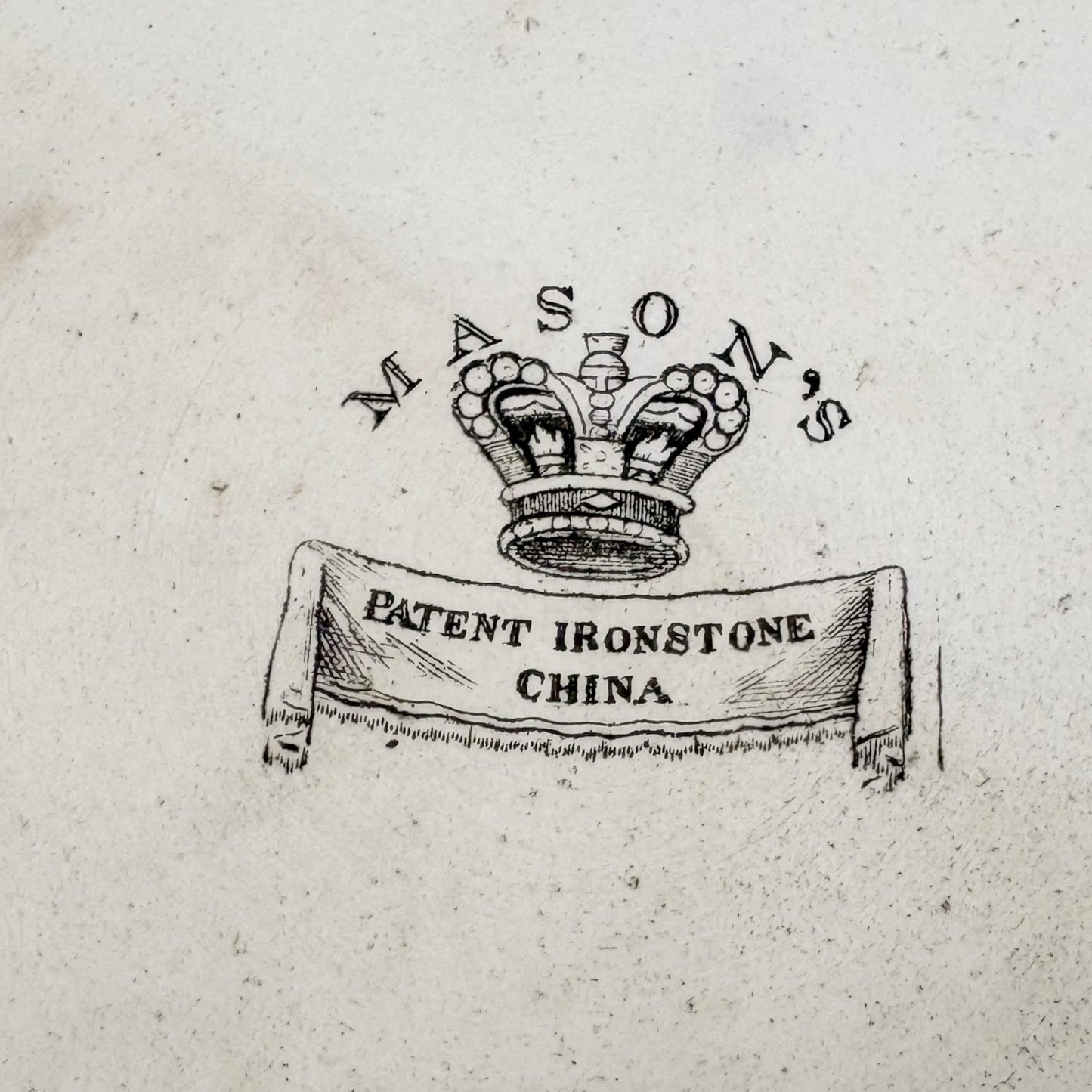 Masons ironstone punch bowl, circa 1815-1840, Grasshopper